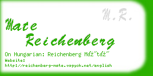 mate reichenberg business card